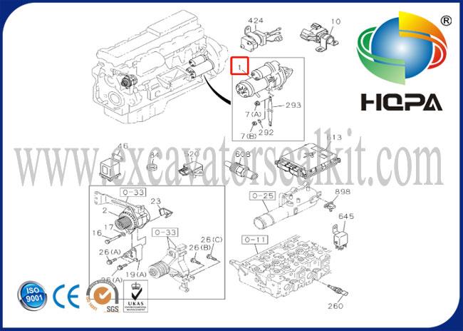1811003413 1811003414 1811003415 Engine 6WG1 starter for Hitachi ZX450-3 WPS