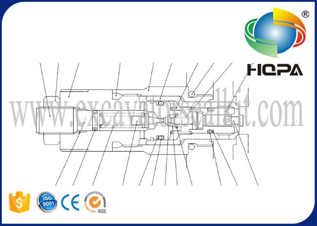 YN22V00002F1 Vice Relief Valve for Excavator Kobelco SK120-5
