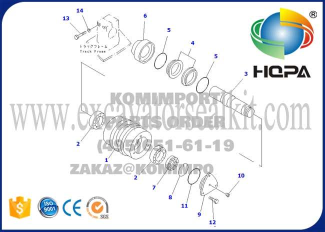 20Y-30-00022 20Y3000022 Carrier Roller Komatsu PC200-5 PC200-6