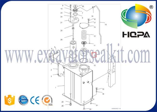 21W-60-41121 Hydraulic Oil Filter Fitted in Hydraulic Tank Komatsu PC78US-8