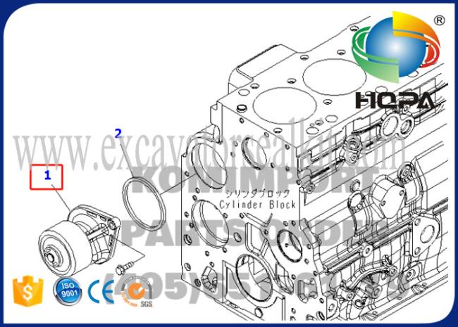 6754-61-1100 6754-61-1210 Water Pump for Komatsu PC200-8 6D107