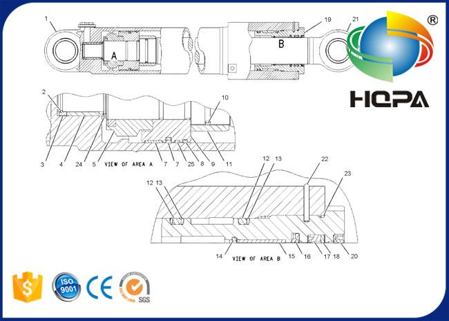 169-7838 170-9999 1697838 1709999 Stick Cylinder Seal Kit for Excavator