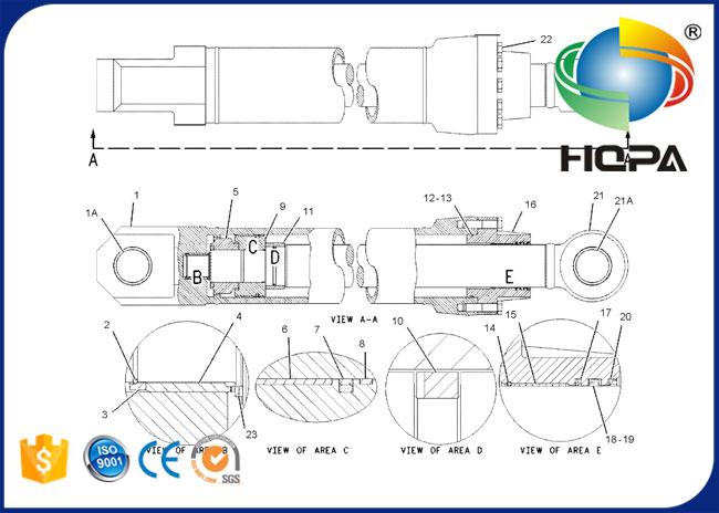 200-3498 2003498 Stick Cylinder Seal Kit for Excavator 345B II, 345B L, 365B