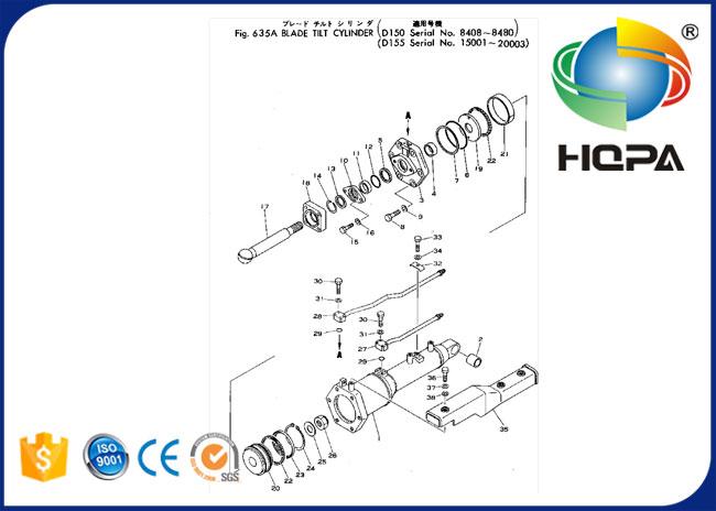 175-63-05140 1756305140 Blade Tilt Cylinder Seal Kit for D150A-1 D155A-2