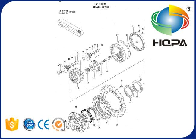 9180429 Travel Motor Seal Kit for Hitachi ZX120, ZX120-3, ZX130-3