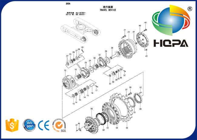 9168003 Travel Motor Seal Kit for Excavator Hitachi ZX200 ZX210 ZX240