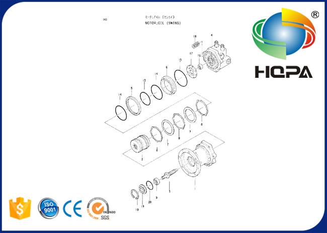 4334355 Swing Motor Seal Kit for Excavator Hitachi EX100-2 Swing Motor