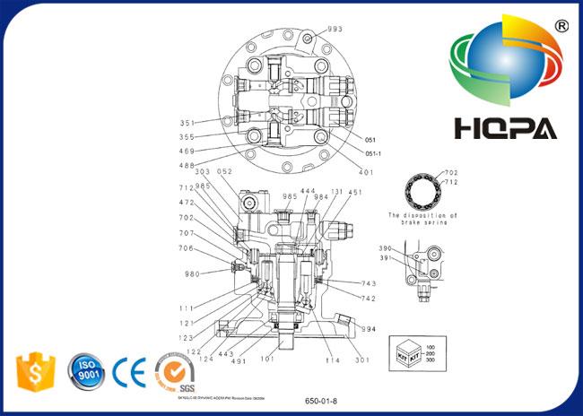 YN15V00025R400 Swing Motor Seal Kit for Excavator Kobelco SK200-8
