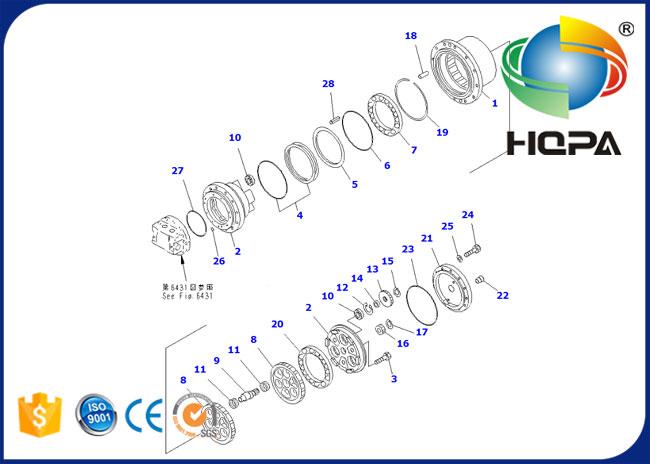 203-60-56701KT 203-60-56701 Travel Motor Seal Kit for Komatsu PC100-5 PC120-6 PC130-5