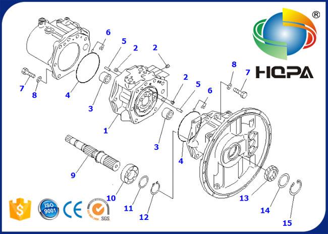708-2H-00280KT 708-2H-00280 Hydraulic Main Pump Seal Kit for Komatsu PC350-6Z