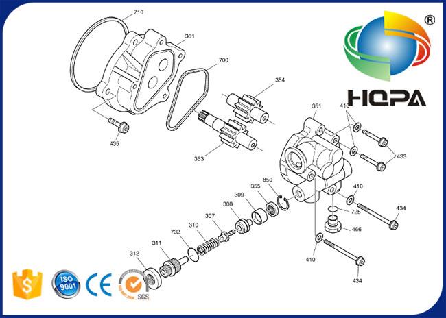 K9005450 Hydraulic Gear Pump Seal Kit for Doosan DX140LC DX140LC-3