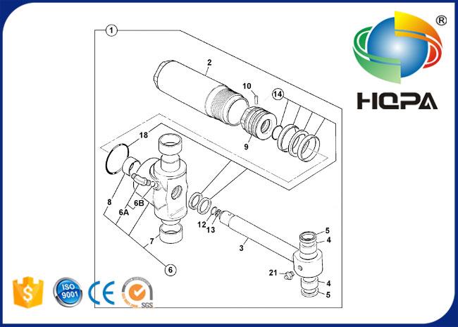 991/10142 99110142 991 10142 Ram Swing Cylinder Seal Kit for JCB 3DX