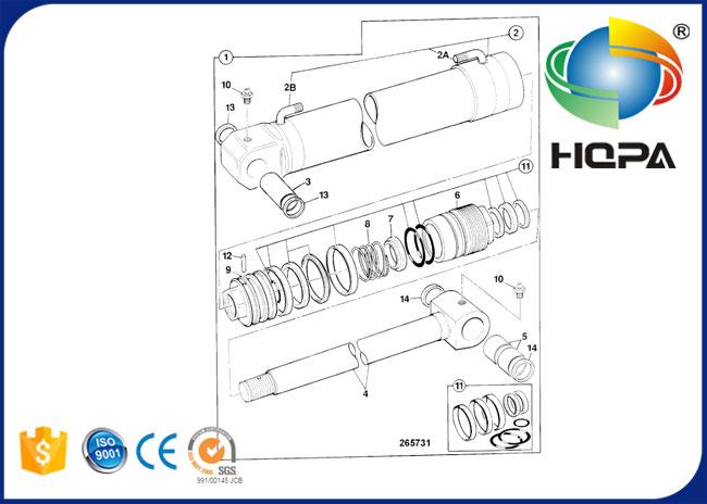 991/00145 99100145 991 00145 Ram Dipper Cylinder Seal Kit for JCB 214e/3CX