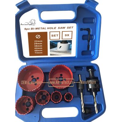 China 9PC Bi-Metal Hole Saw Kit,Power Tools,Drill Bits for sale