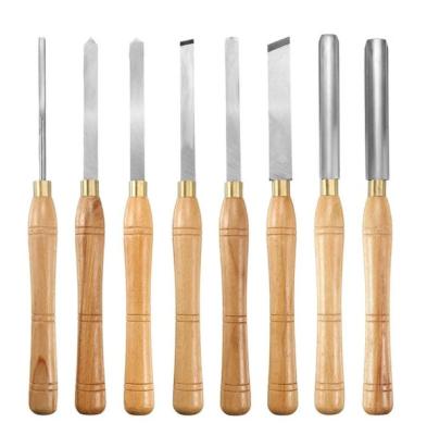 China HSS Blade Sharpening Carbide Turning Tools Wood Lathe Chisel Set 8PCS for sale