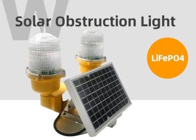 China Solar Medium Intensity Dual Tower Obstruction Light LED ICAO FAA for sale