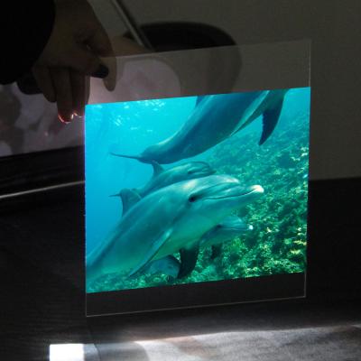 China Transparent 3D Holographic Projection Film Rear Window Hologram Projection Film for sale