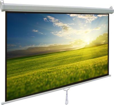 China Durable manual pull down projection screen with Self-lock device for sale