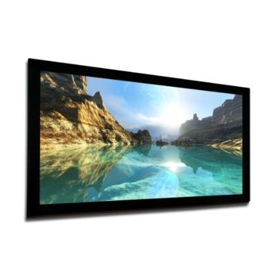 China Fixed frame projection screen wall mounted , 3D Silver Screen with Black Velvet for sale