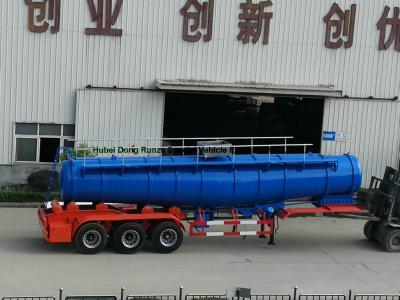 China Concentrated Sulfuric Acid Tanker Truck V Shape 21000L H2SO4 98% Tri Axle BPW for sale