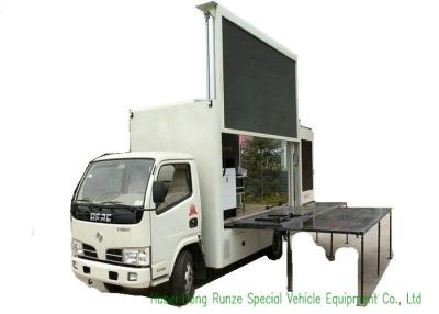 China Moving LED Display Advertising Truck With Stage Lifting System For Outdoor Showing for sale