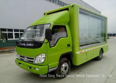 China Mobile LED Display Truck With 3 Side Scrolling Light Box , LED Advertising Van for sale