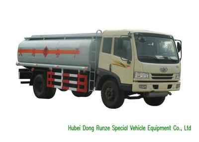 China FAW 15000Liter Mobile Fueling Trucks / Fuel Tanker Truck With PTO Fuel Pump for sale