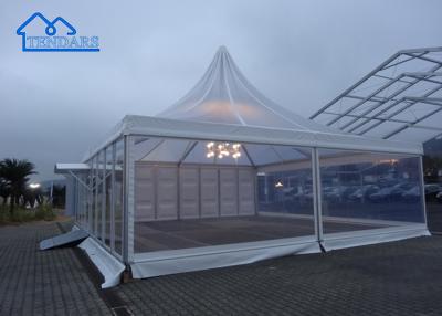 中国 Wholesale Custom Water Proof UV Resistance Fireproof Popup High-Peak Transparent Canopy Pagoda Tent  販売のため