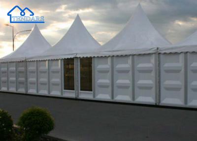 中国 Pavilion Canopy Pagoda Aluminium Waterproof Event High Peak Tent With Glass Wall For Resort 販売のため