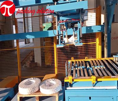China PLC Control Steel Coil Horizontal Industrial Wrapping Machine 380V 50Hz for sale