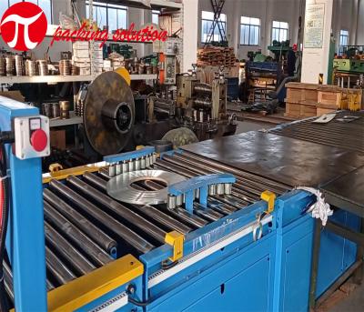 China Ring Running Steel Coil Packing Machine For Various Metal Coil Packaging 2.5/Min Roller Speed for sale