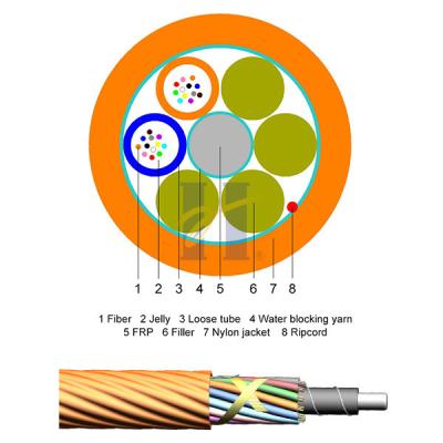 China FTTx G.652D Air Blown 24 Core Fiber Optic Cable Microduct Blowing for sale