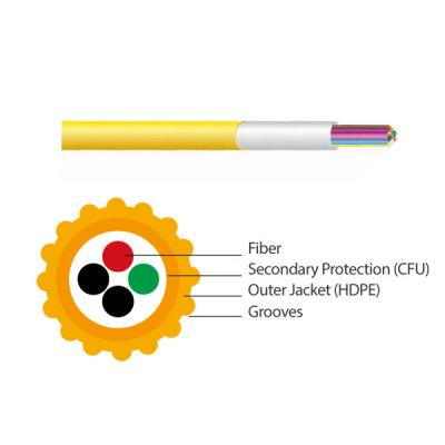 Chine Unité de fibres à air soufflées jacket jaune FU-4G657A1 pour une application FTTH en intérieur à vendre