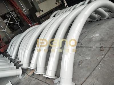 China Alumina Ceramic Lined Steel Pipe Elbows Wear Resistant Customized Size for sale