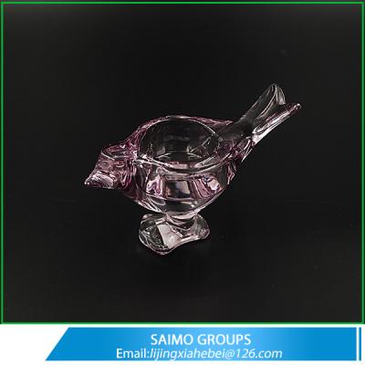 China SM-1317-0 Bird Shape Decorative Tealight Votive Clear GlassCandle Holder for sale