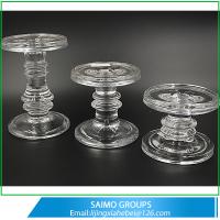 China SM-1359-0 Wedding Bamboo Shape Multi-use Bulk Glass Candle Holders&Glass Candlestick en venta