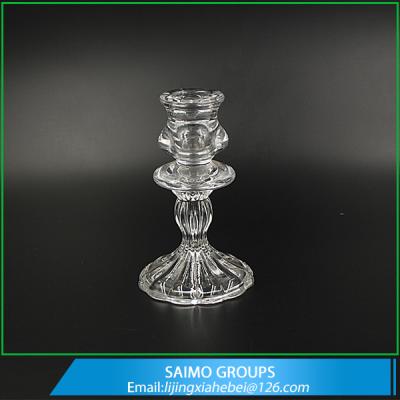 China SM-6478-0 Handmade Candle Holder Glass candlestick holder for sale