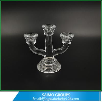China SM-1930-0 3 Holes Crystal Unity Candle Holder In The Shape Of Tree Branch for sale