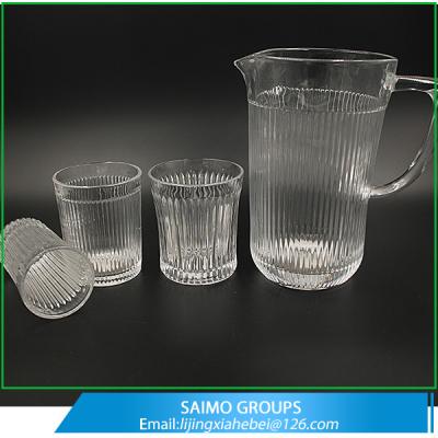 China Rimmed Clear Wine Glass Water Glass Drinking Glass Set for sale