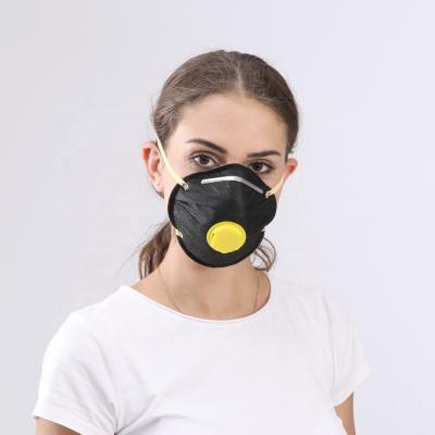 China Máscara de polvo suave de la válvula del color negro, protección respiratoria de la mascarilla del polvo en venta