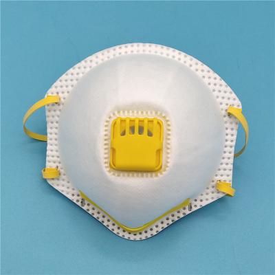 China Durable Non Woven Fabric Face Mask With Yellow Color Latex Free Head Straps for sale