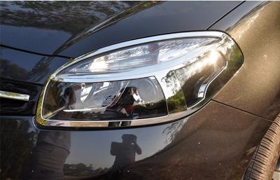 China Customized ABS Chrome Headlight Bezels / Auto Headlight Covers For Renault Koleos 2012 for sale