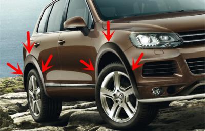 China Guarnição do para-choque do molde da roda de Volkswagen Touareg, arcos largos da roda do estilo do OEM à venda