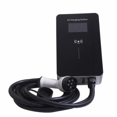 China 16A 400V 11kW E Car Charging Station Electric Car Plug In Stations With RFID Cards for sale