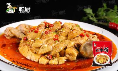 China Pollo cocido al vapor salado sano cocido de las comidas preparadas con la salsa de chile 170g en venta