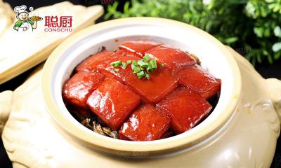 China Cooked 450g Ready To Eat Meals 80% Spam Canned Meat Braised Pork for sale