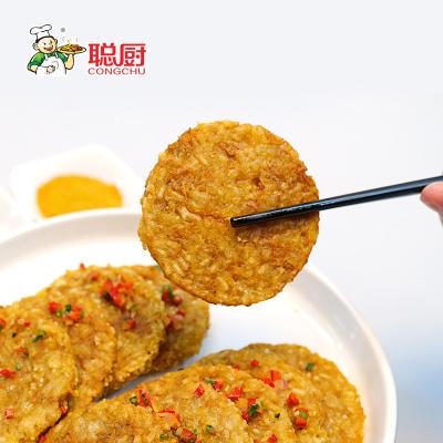 China Knapperige Gezonde Bevroren Klaar Maaltijd Gemakkelijke Open Lotus Root Cake 240g Te koop