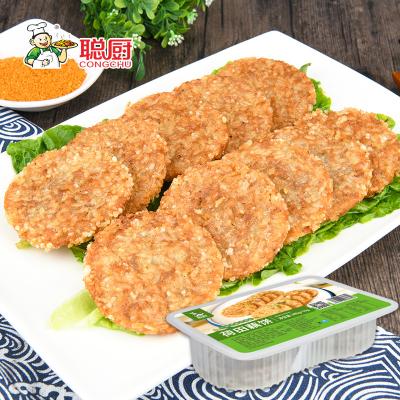 China Knapperige Gezonde Bevroren Klaar Maaltijd Gemakkelijke Open Lotus Root Cake 240g Te koop
