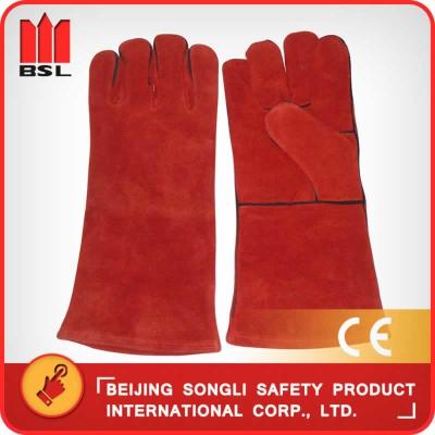 China SLG-HD8020-R4 cow split leather welding gloves for sale