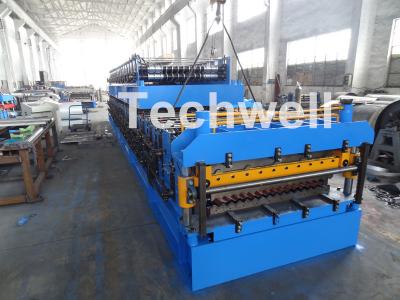 China IBR / Corrugated Sheets Dual Level Cold Roll Forming Machine With 5 Ton Manual Uncoiler for sale